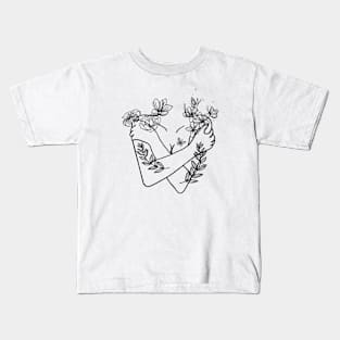 Line art woman Kids T-Shirt